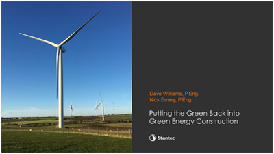 Putting the Green Back into Green Energy Construction presentation cover page