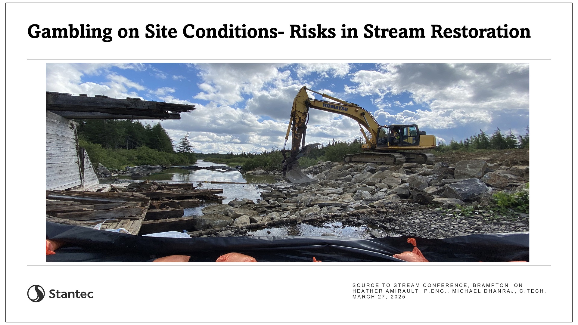 Gambling on Site Conditions – Risk in Stream Restoration