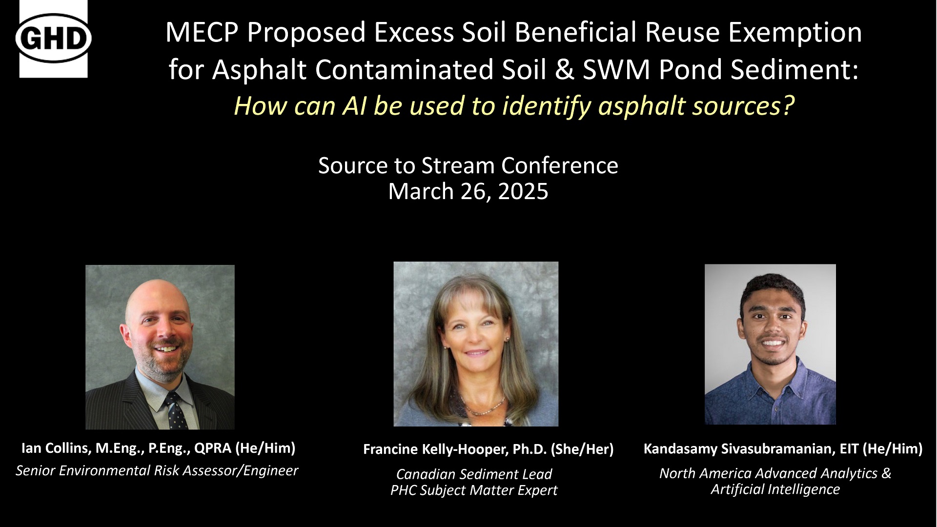 Proposed Excess Soil Beneficial Reuse Exemption for Asphalt Contaminated Soil and SWM Pond Sediment - How Can AI be Used to Identify Asphalt Sources