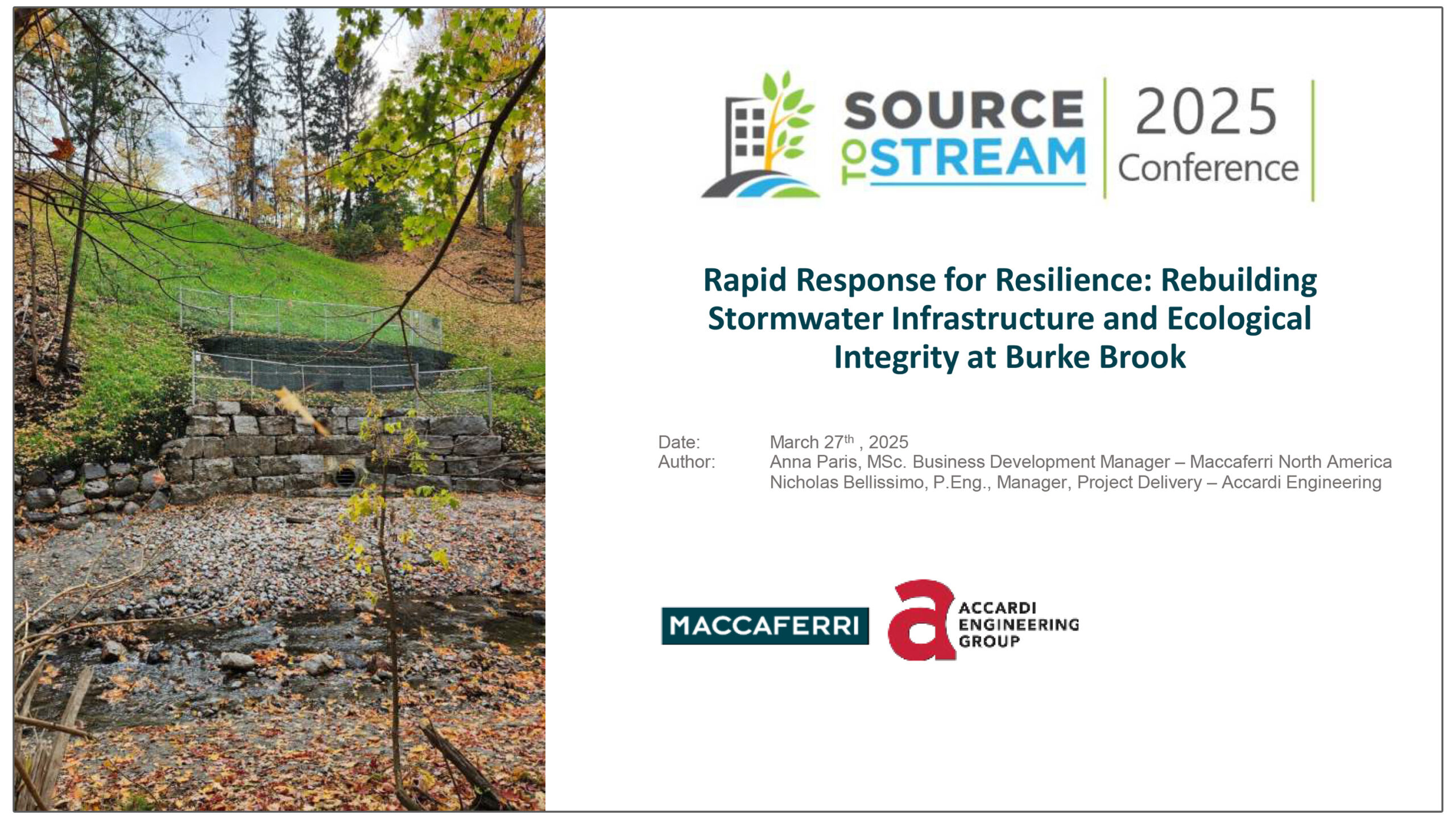 Rapid Response for Resilience - Rebuilding Stormwater Infrastructure and Ecological Integrity at Burke Brook