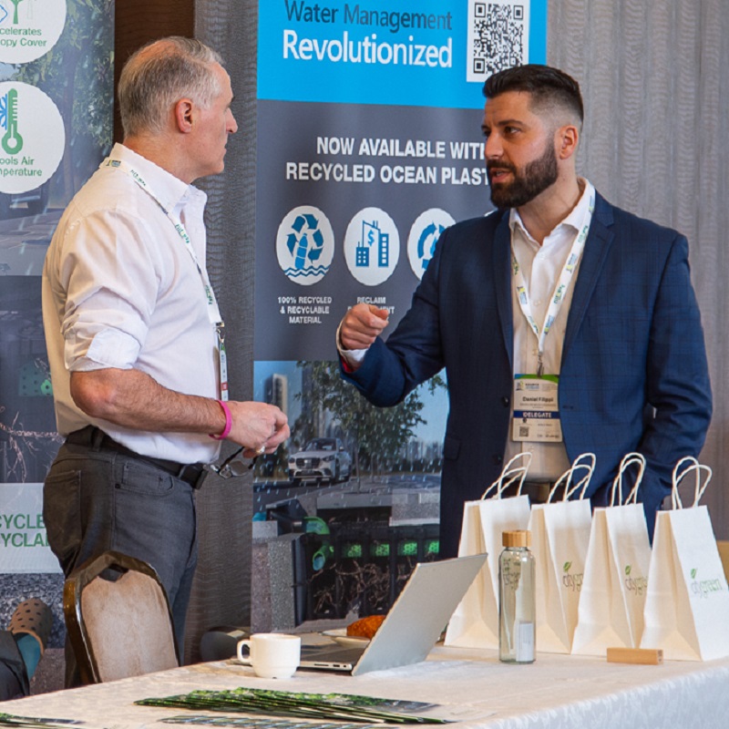 Source to Stream attendees explore the conference trade show