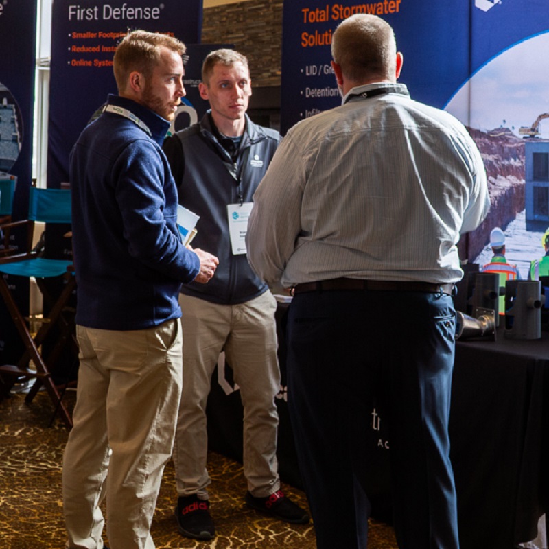 Source to Stream attendees explore the conference trade show