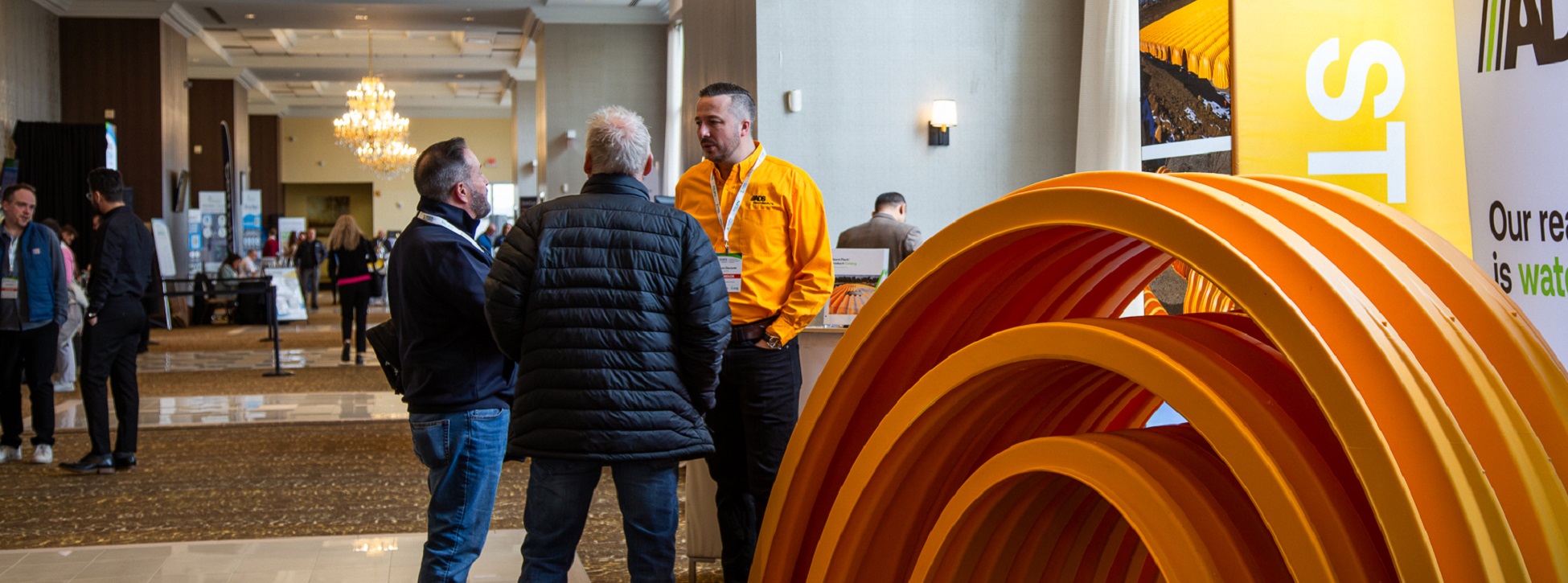 Source to Stream attendees explore the conference trade show